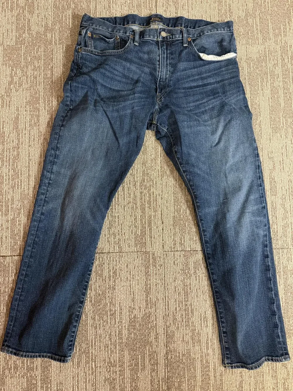 Polo Ralph Lauren Hampton Relaxed Straight Jeans Mens 36x30 Dark Wash Denim